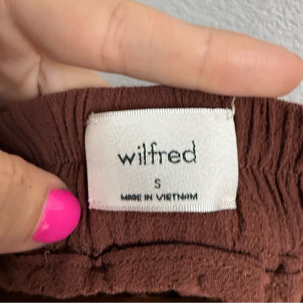Wilfred Loose Flowy Brown Pants Size Small - Picture 3 of 5